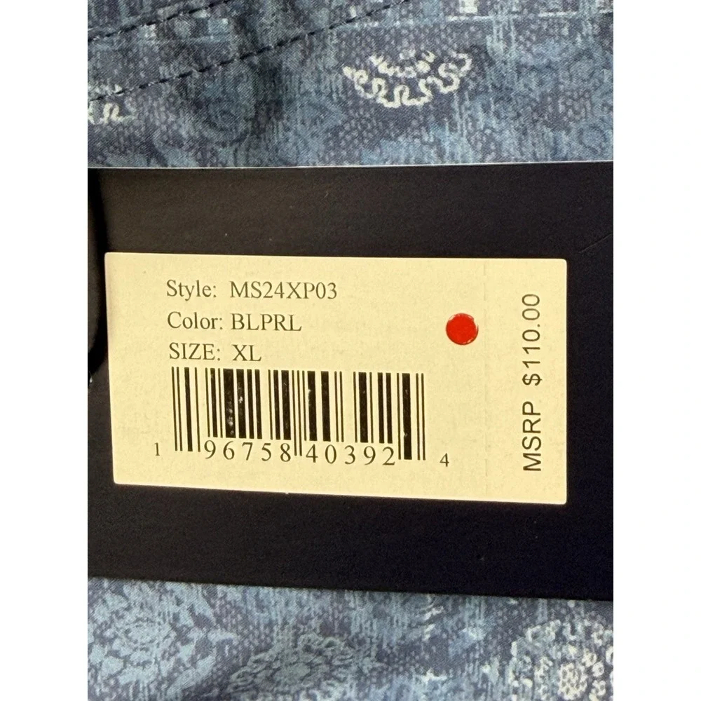 PETER MILLAR  Crown Crafted Men's XL Swim Trunk Shorts MS24XP03 Blue Print $110